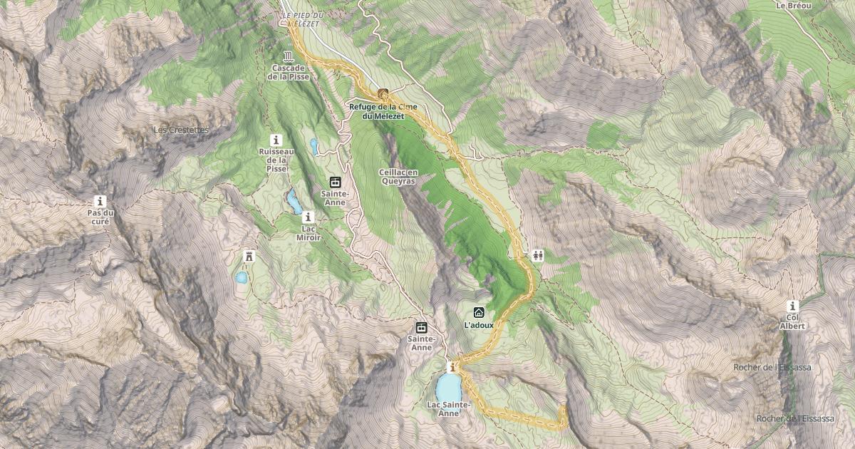 Map preview of Pas de la Reine — Pied du Mélezet