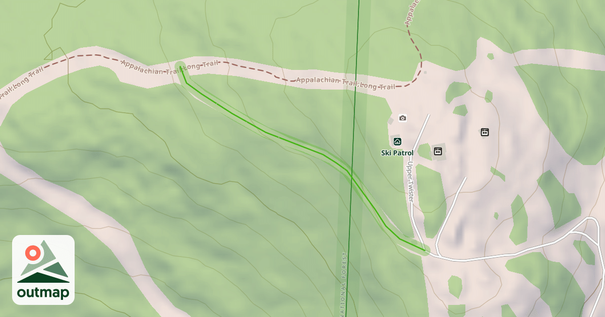 Map of Prouty's Pass