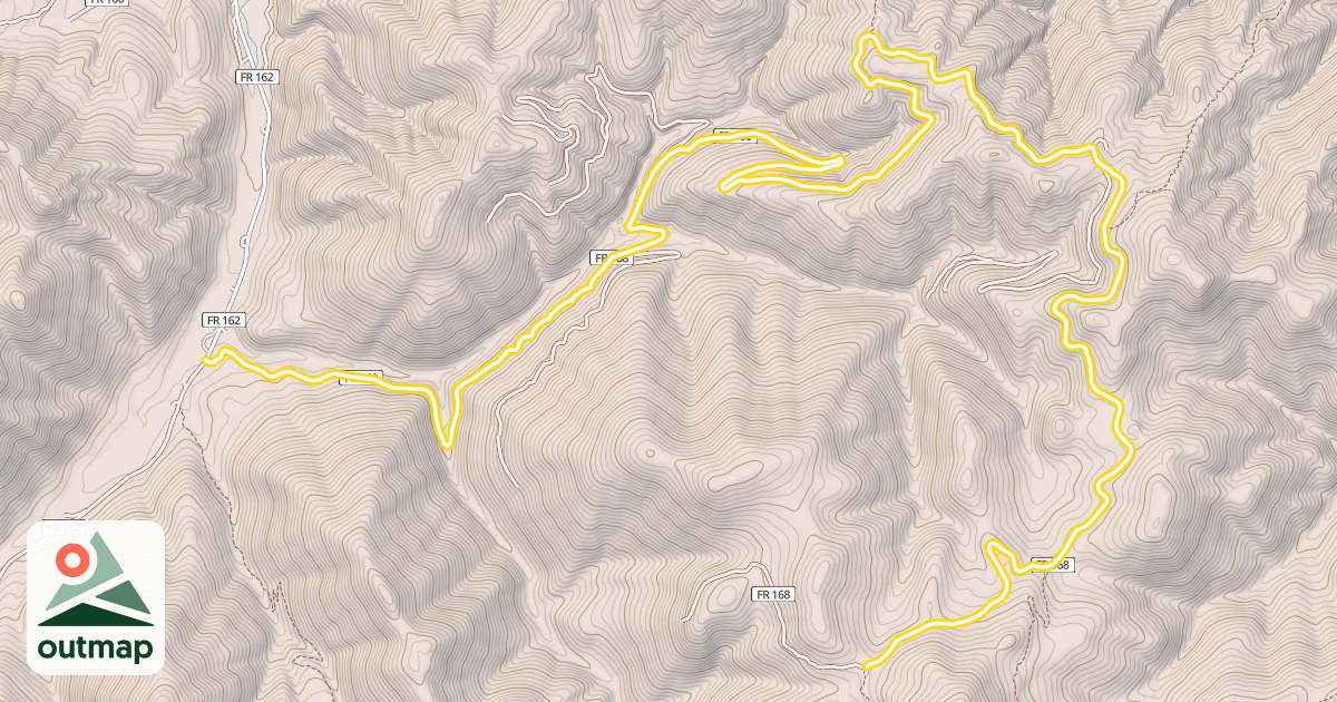 Map of East Fork Baker Creek