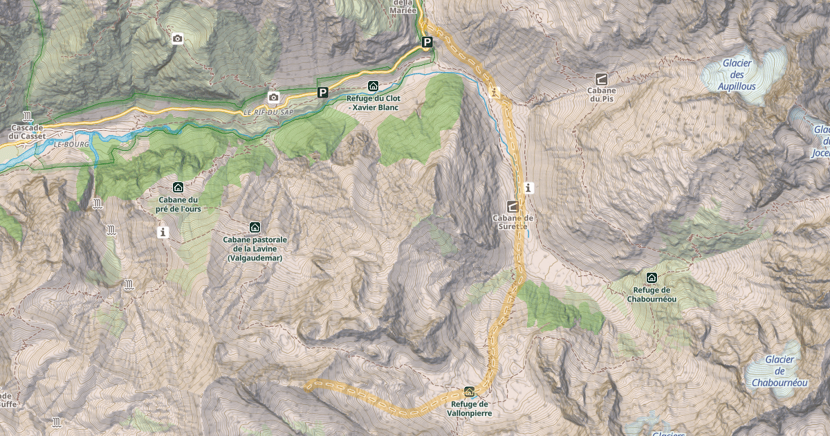 Map preview of Montagnon — Parking 1572