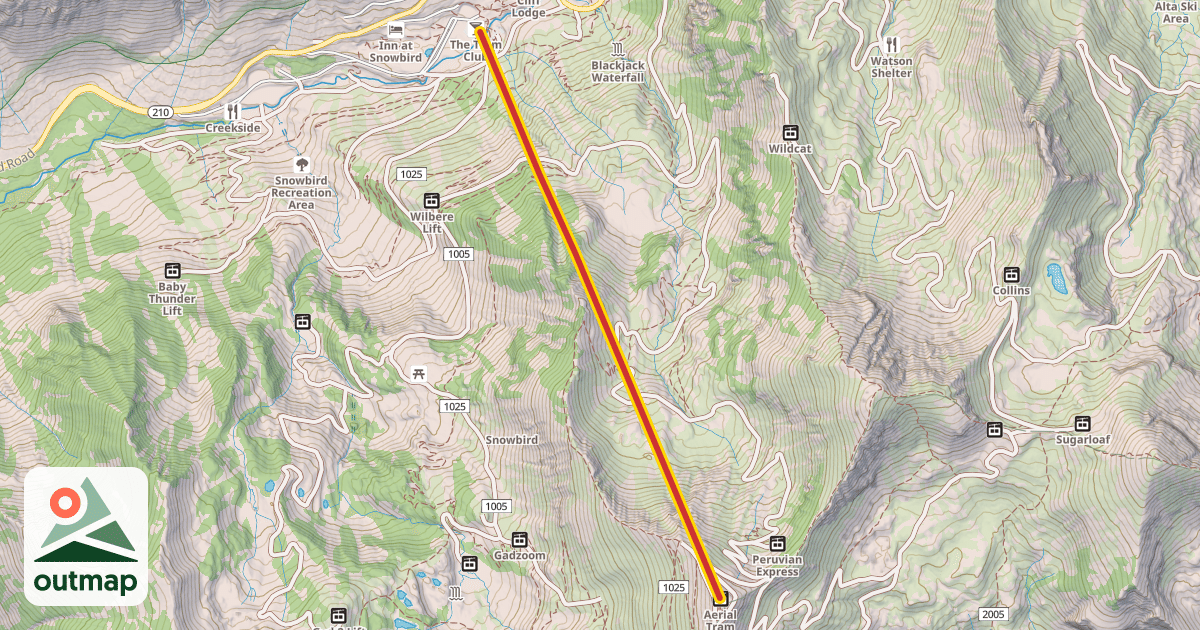 Map of Aerial Tram