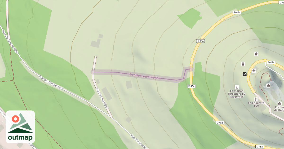 Map of Sentier vers Rocher