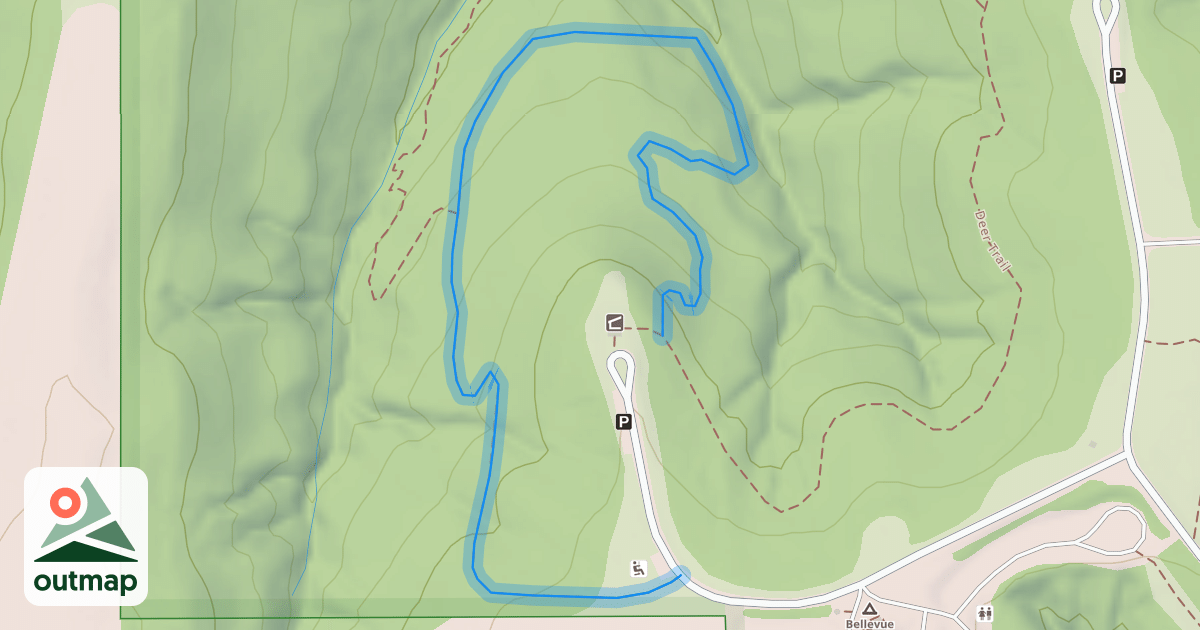 Map of Woodland Trail Yellow