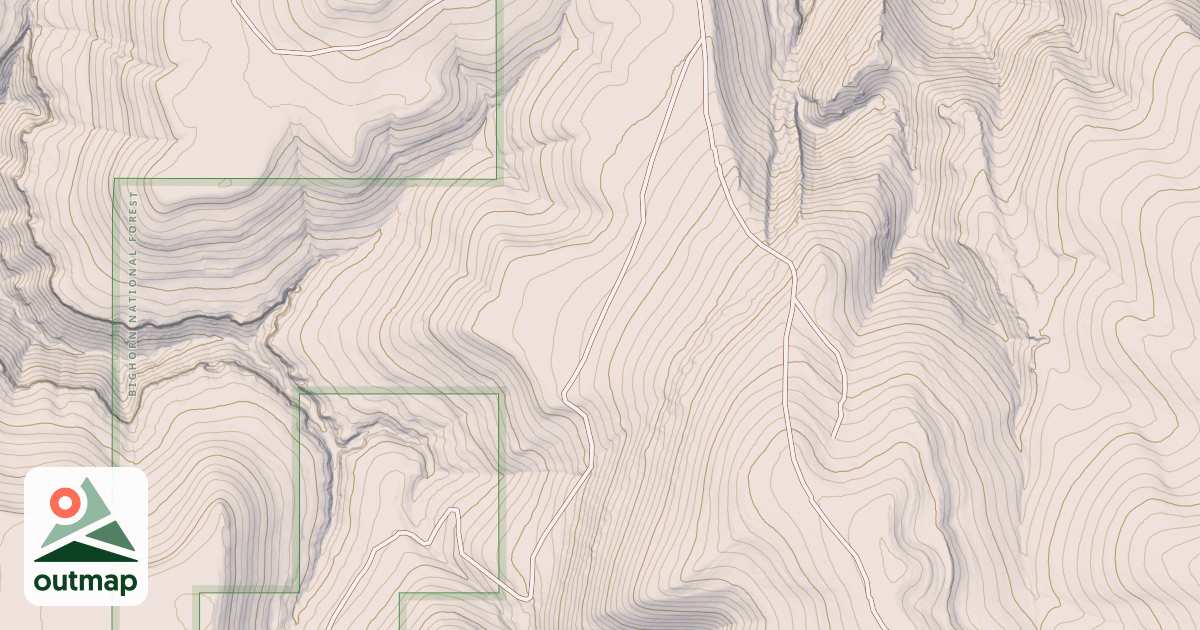 Map of COTTONWOOD COW CAMP