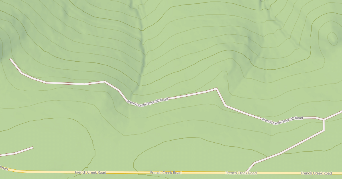 Map preview of FRENCH CREEK SPUR 2D