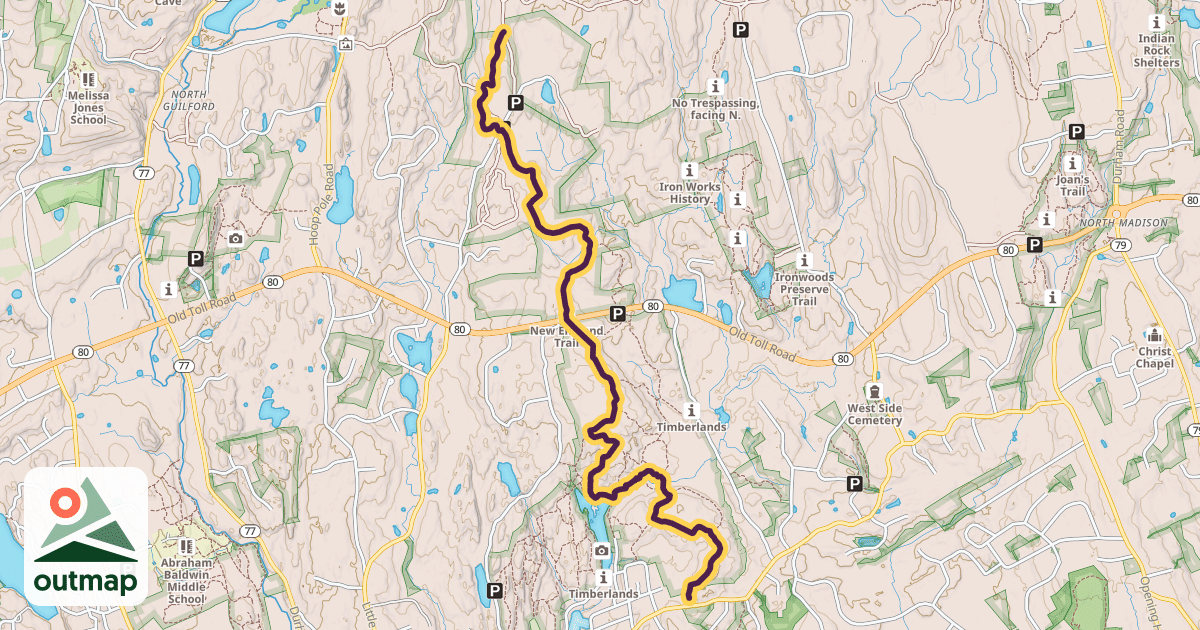 Map of New England Trail