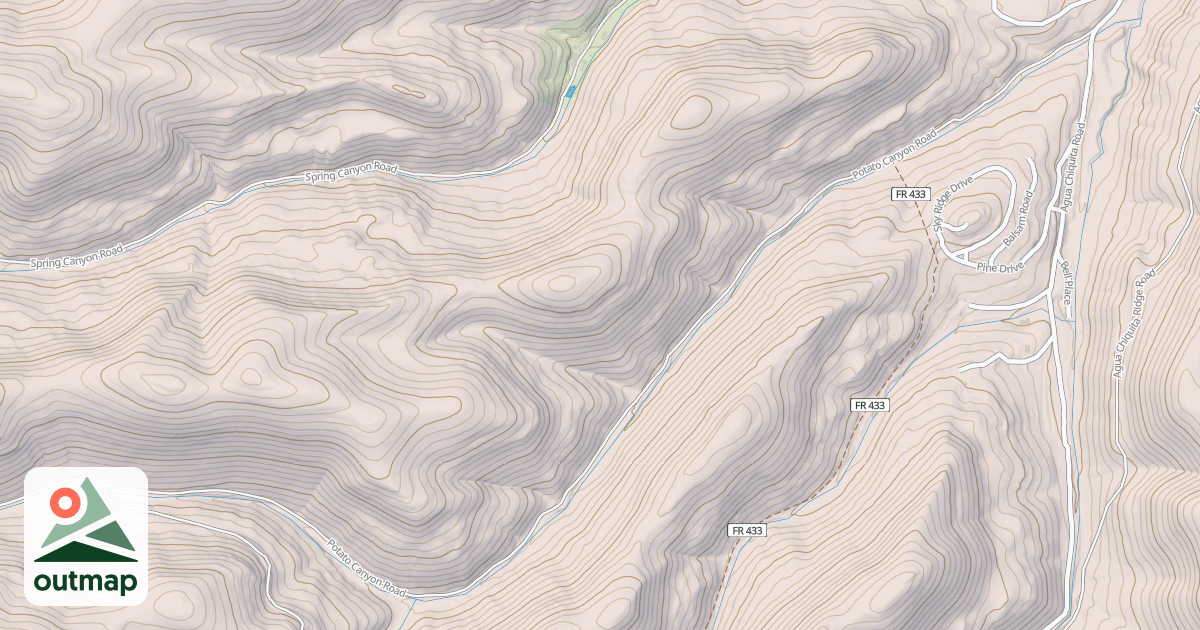 Map of POTATO CANYON