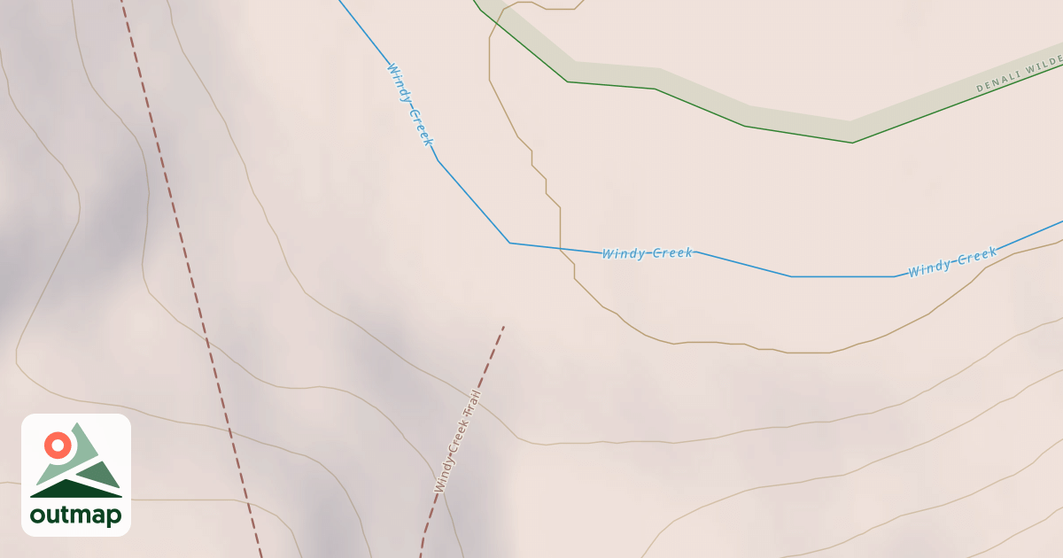 Map of Windy Creek Subsistence Ohv Trail
