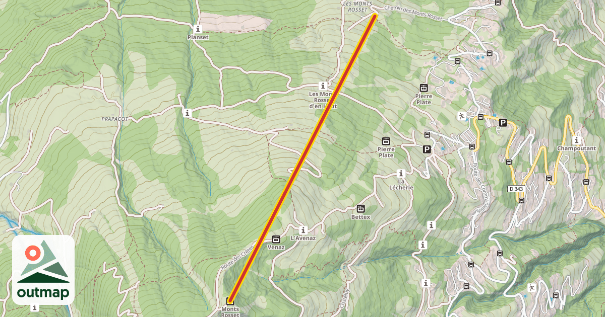 Map of Monts Rosset