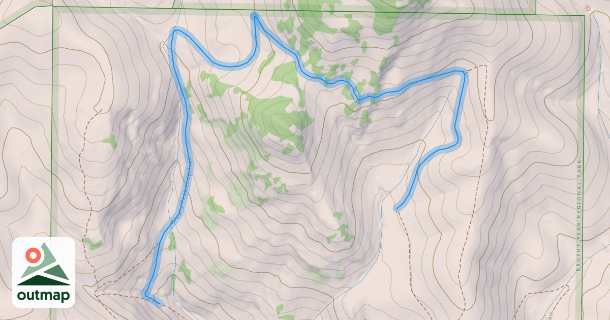 Map of Brushy Peak Loop Trail