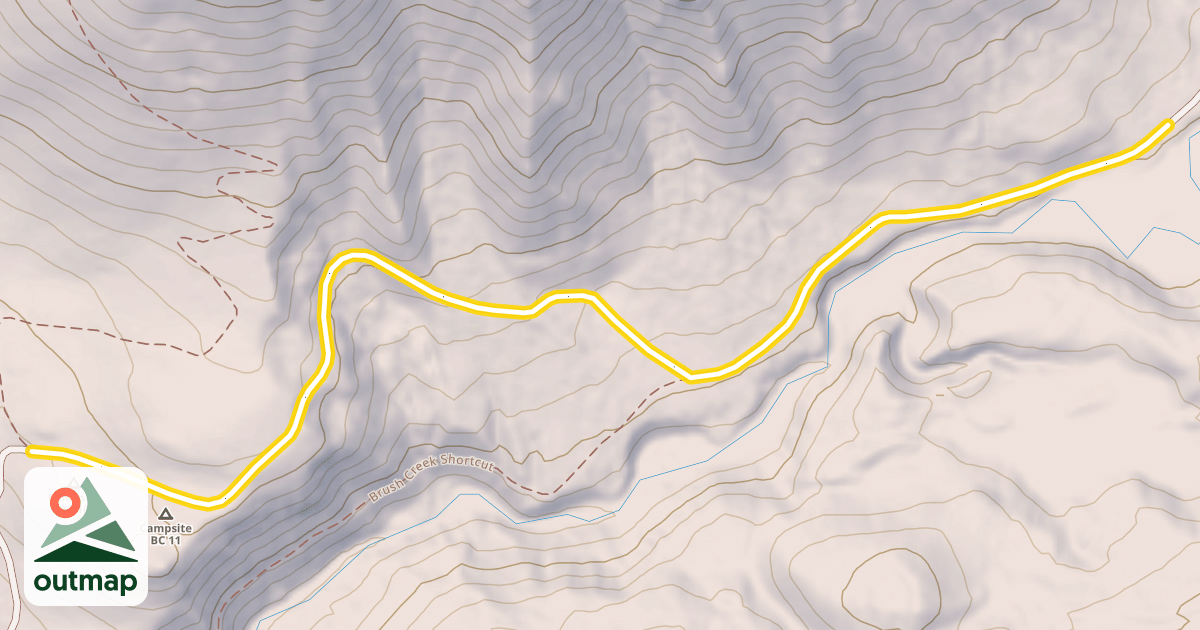 Map of Brush Creek Road