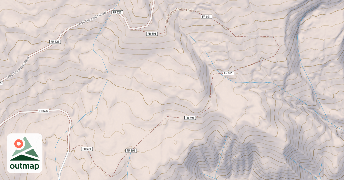 Map of Mule Mountain