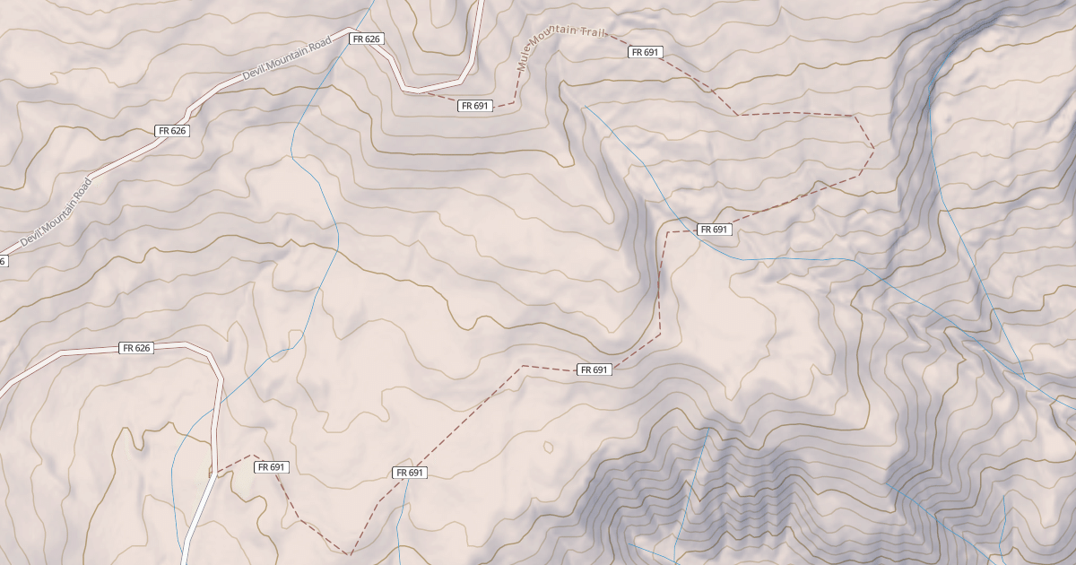 Map preview of Mule Mountain