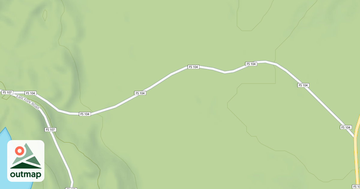 Map of EAST FORK CABIN