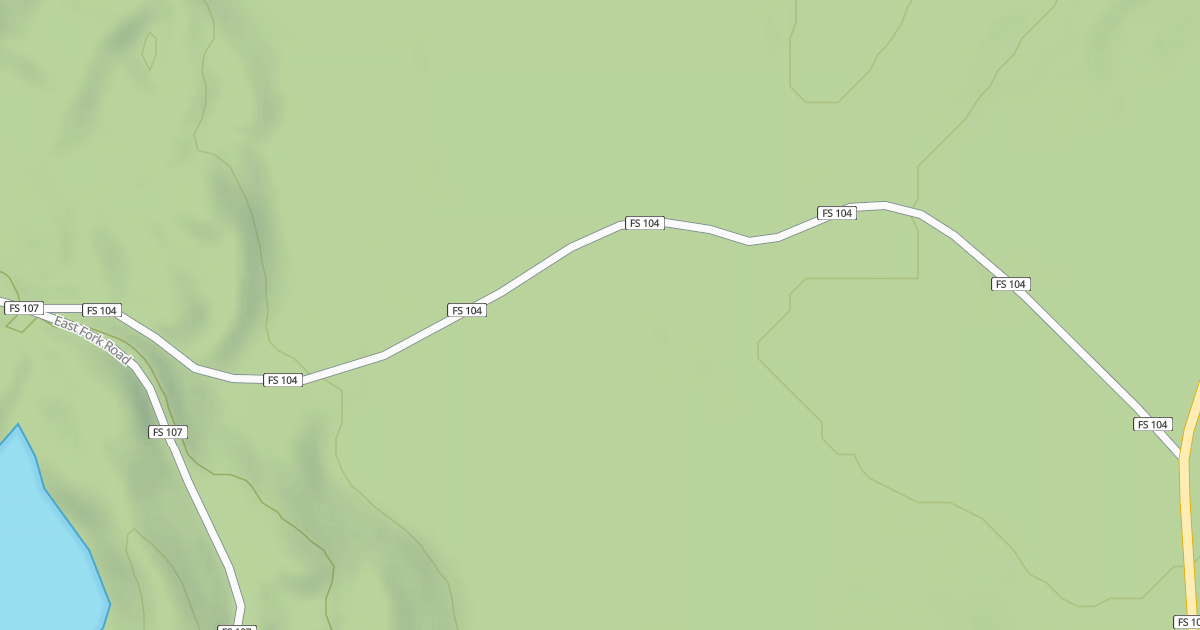 Map preview of EAST FORK CABIN