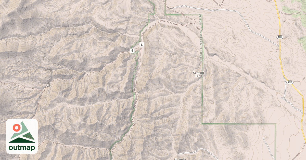 Map of BIG ROSA CANYON