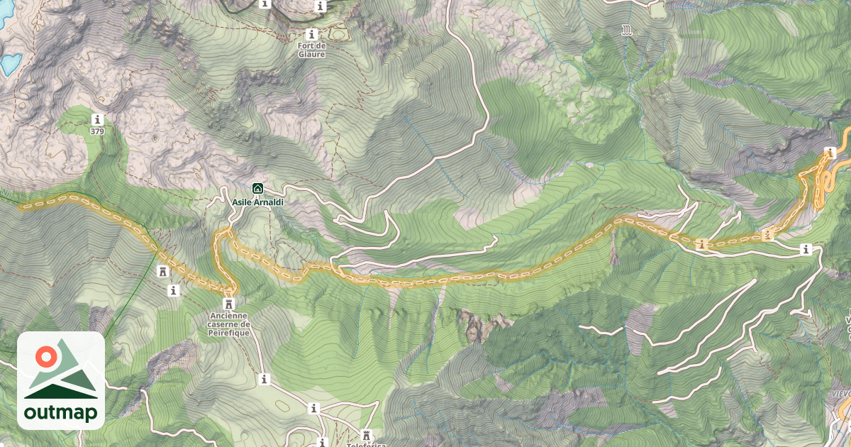 Map of Cime de Barchenzane — Caramagne