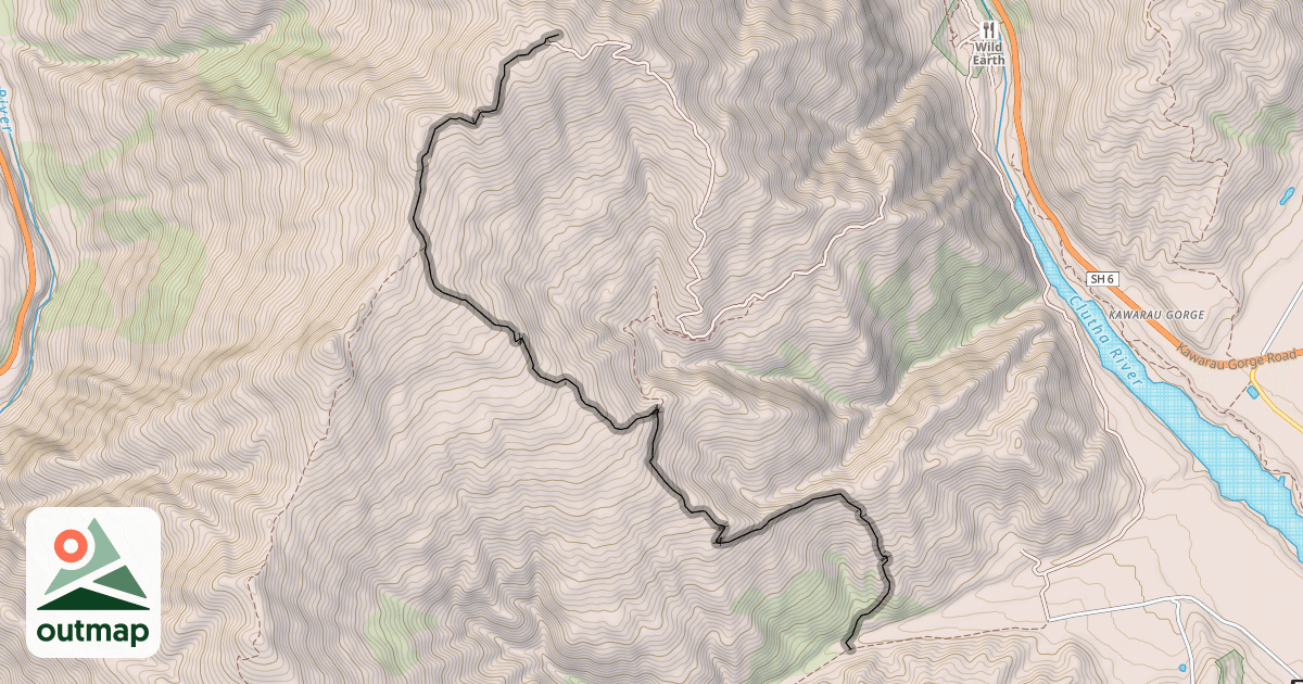 Map of Mount Difficulty Track