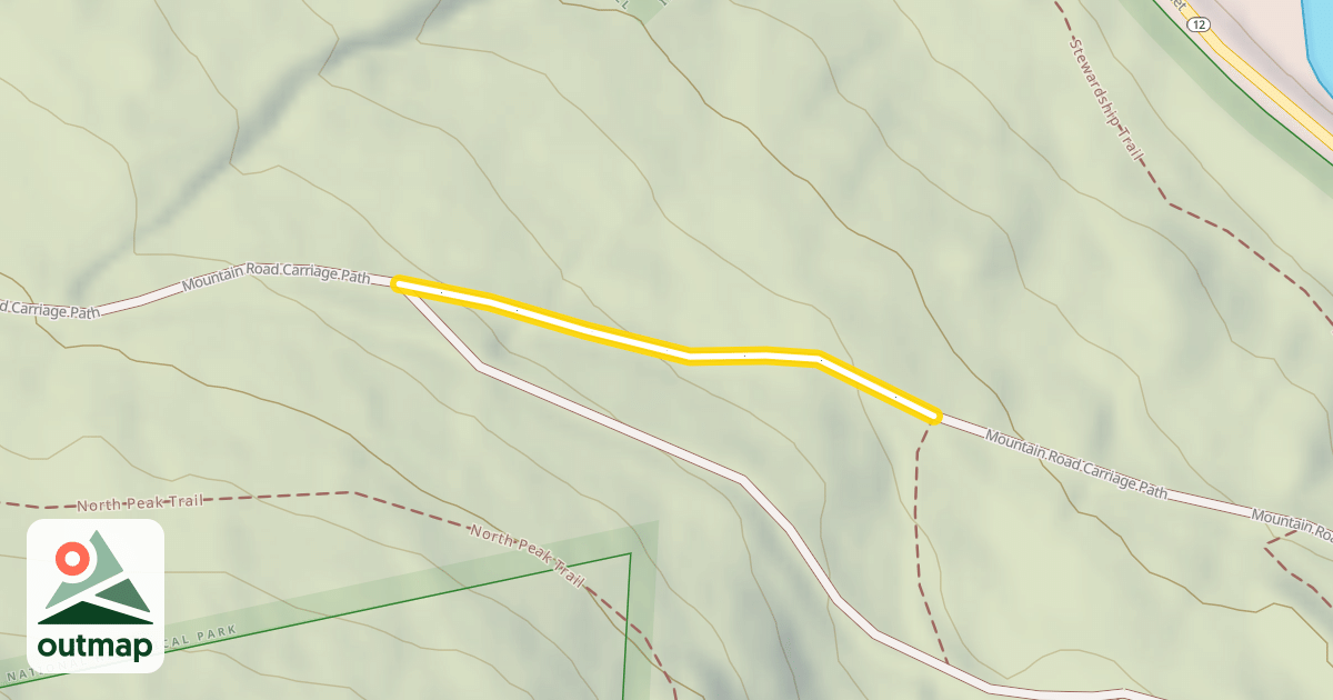 Map of Mountain Road Carriage Path