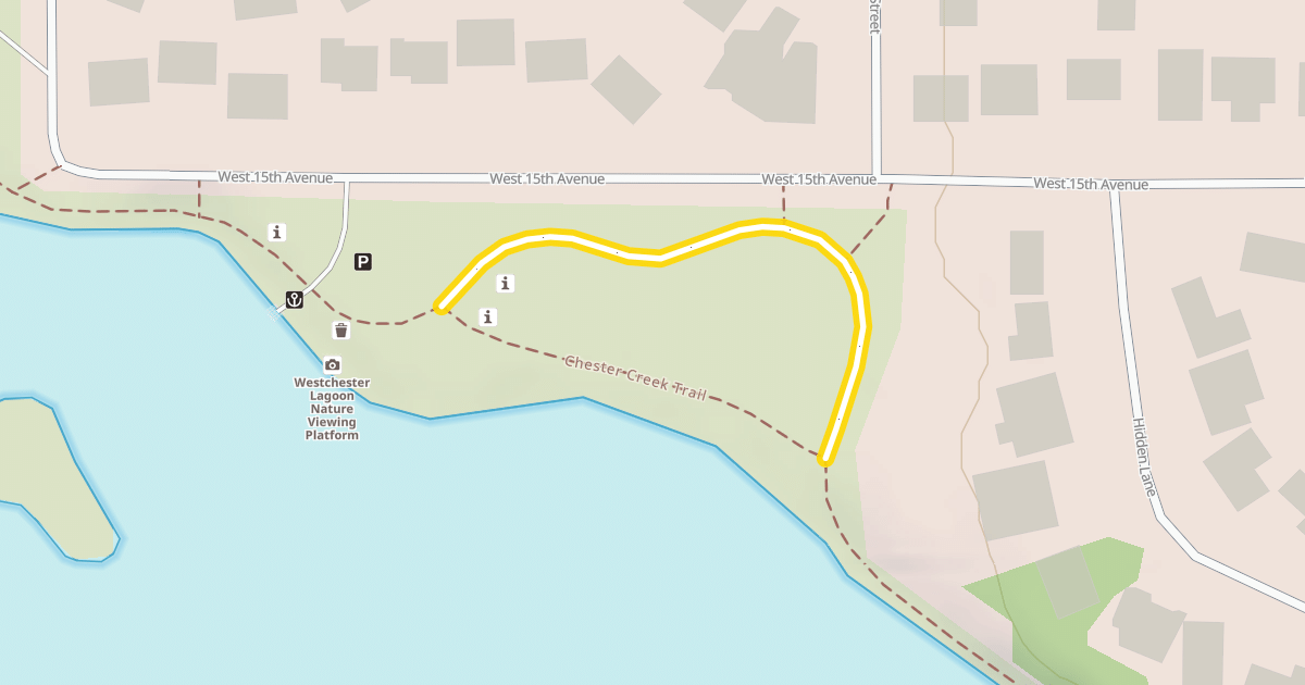 Map preview of Chester Creek Trail