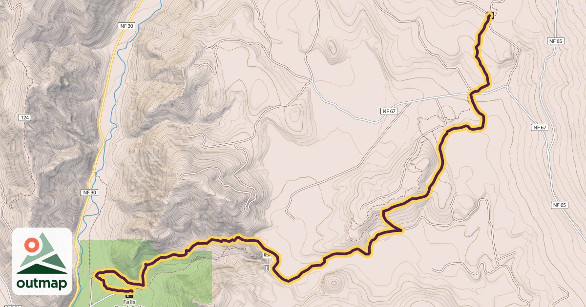 Map of Falls Creek Trail #152