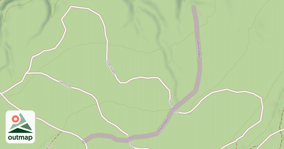Map of Service Road