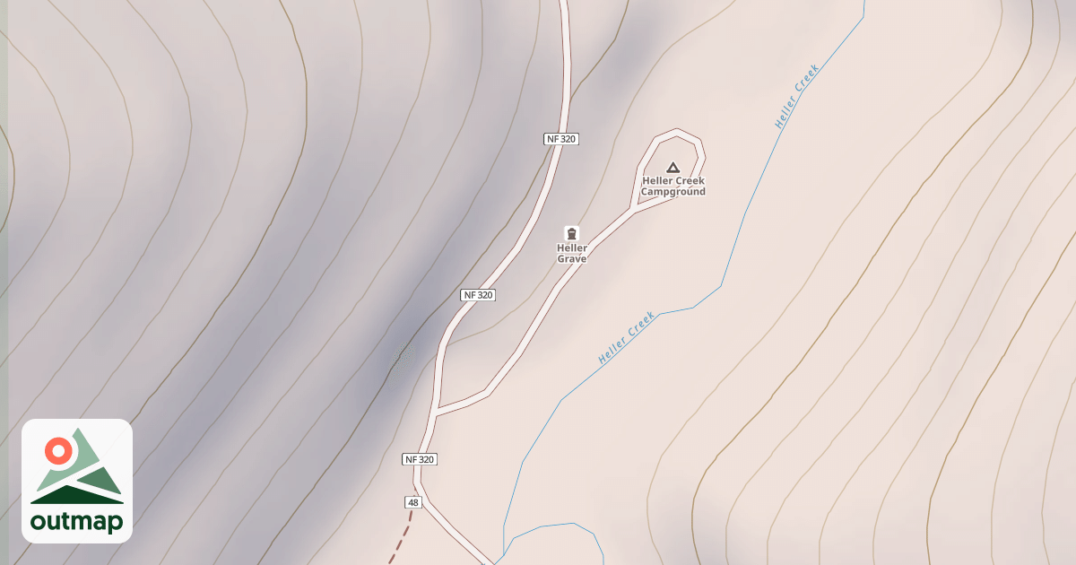 Map of HELLER CREEK