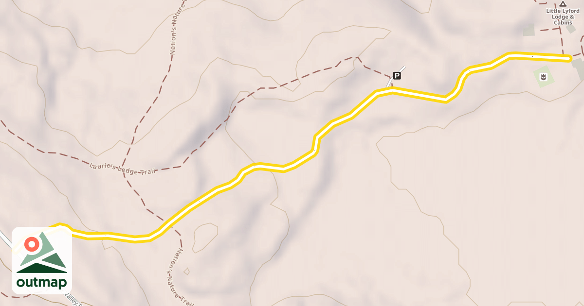 Map of Little Lyford Pond Road