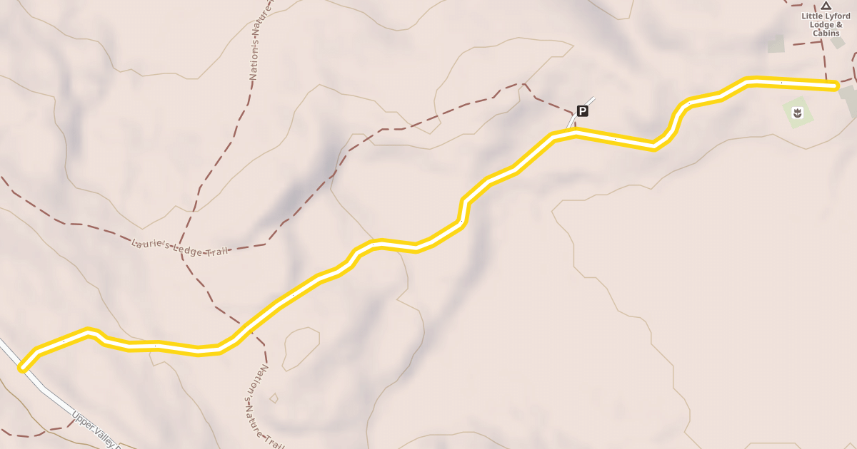 Map preview of Little Lyford Pond Road