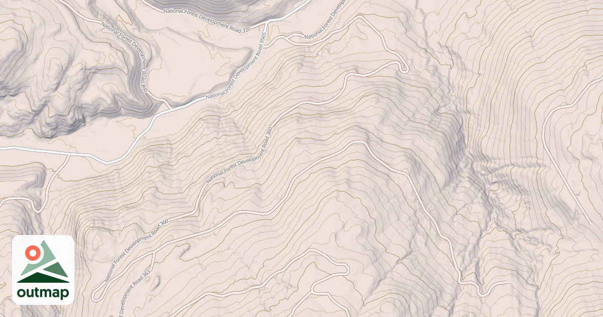 Map of SOUTH DEADMAN FACE
