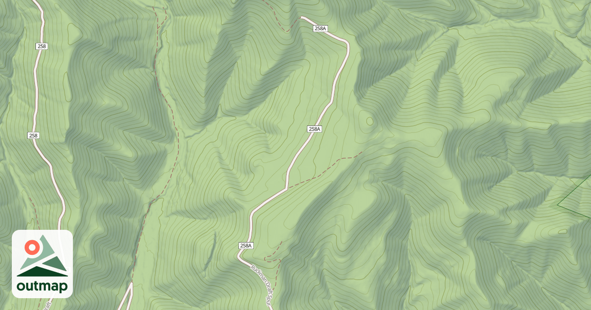 Map of RUCKMAN DRAFT SPUR