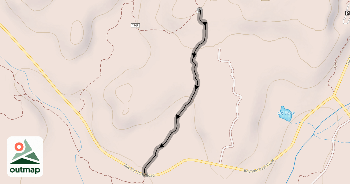 Map of Canyon of Fools Trail
