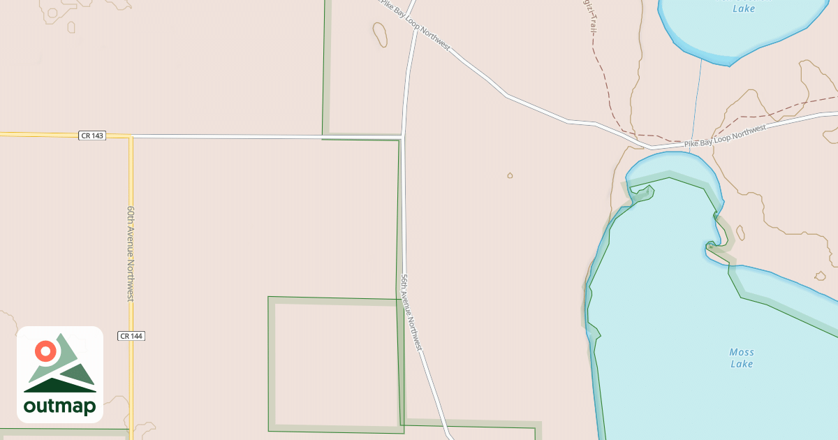 Map of LAKE THIRTEEN ROAD NORTHWEST