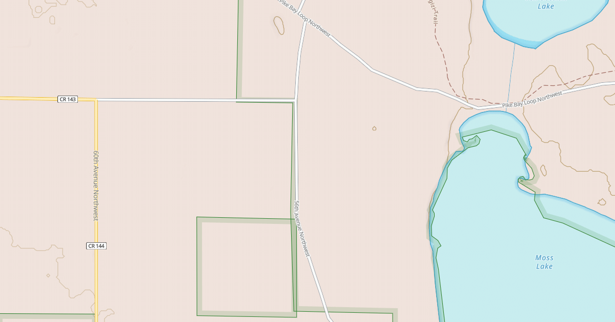 Map preview of LAKE THIRTEEN ROAD NORTHWEST