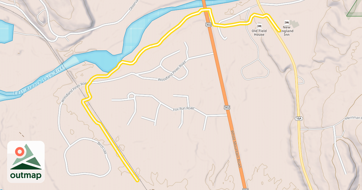 Map of Intervale Trail - North