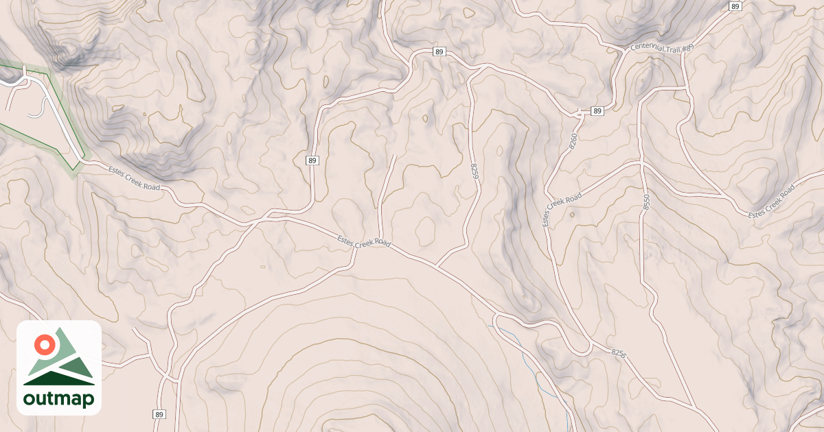 Map of ESTES CREEK