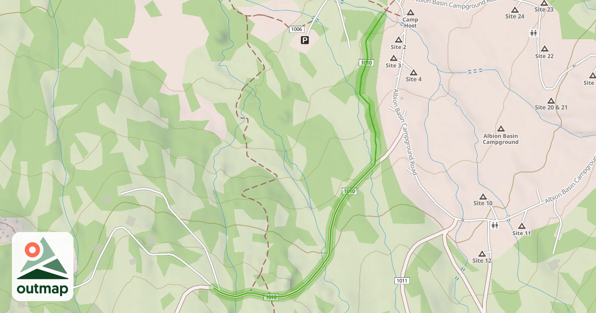 Map of Cecret Lake Trail