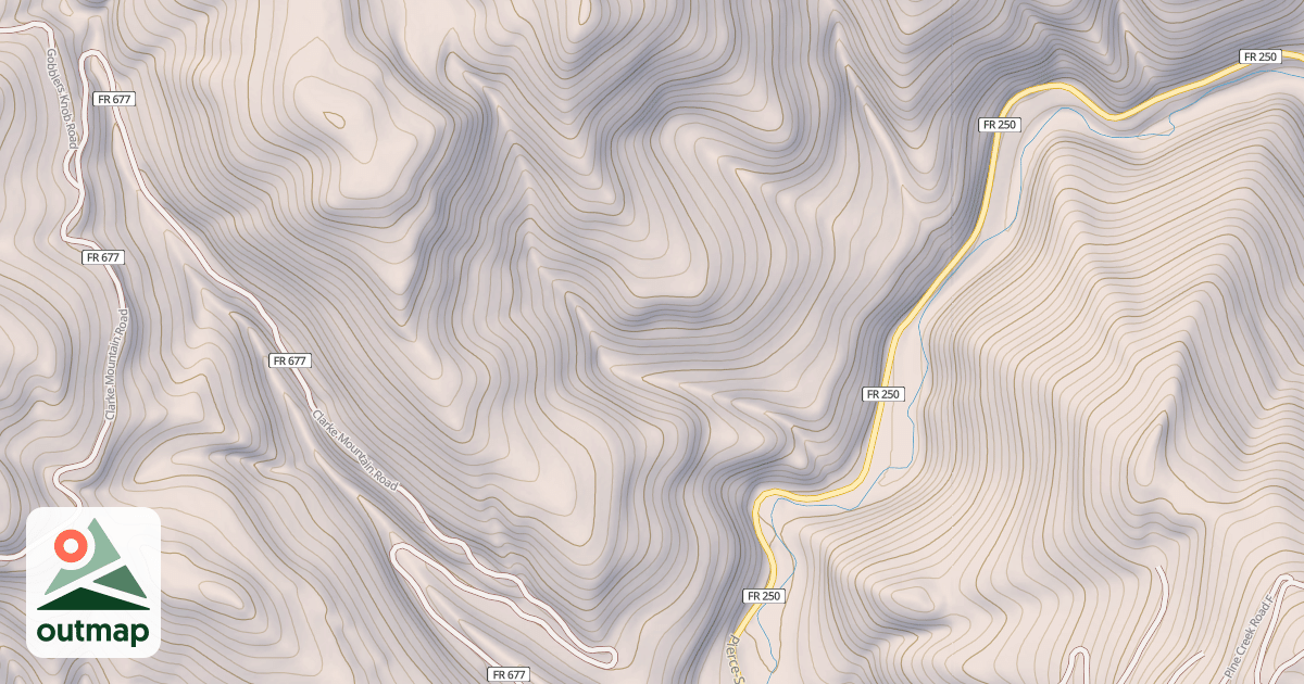 Map of CLARKE MOUNTAIN B