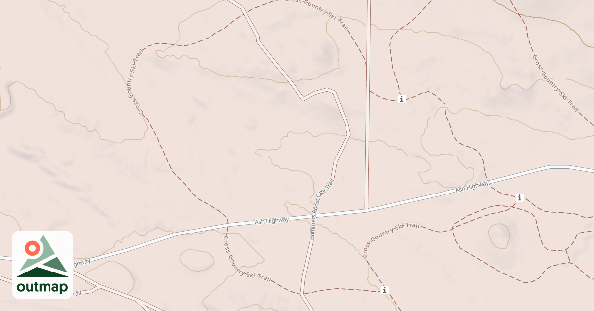 Map of Bummers Roost Trail