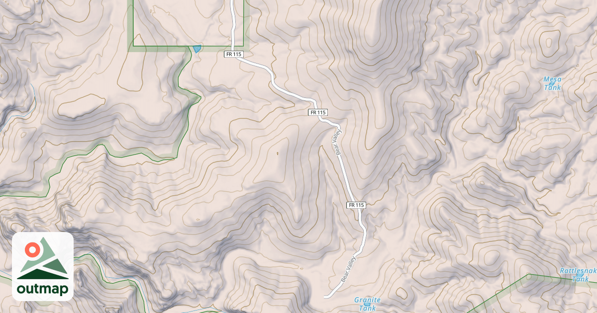 Map of BEAR VALLEY