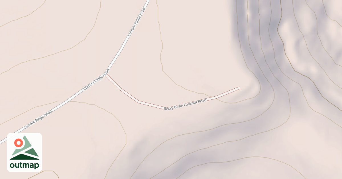 Map of BECKY BASIN LOOKOUT