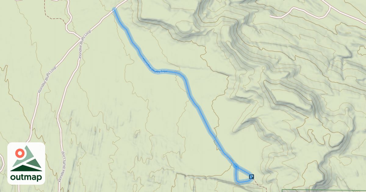 Map of Klondike Bluffs Trail