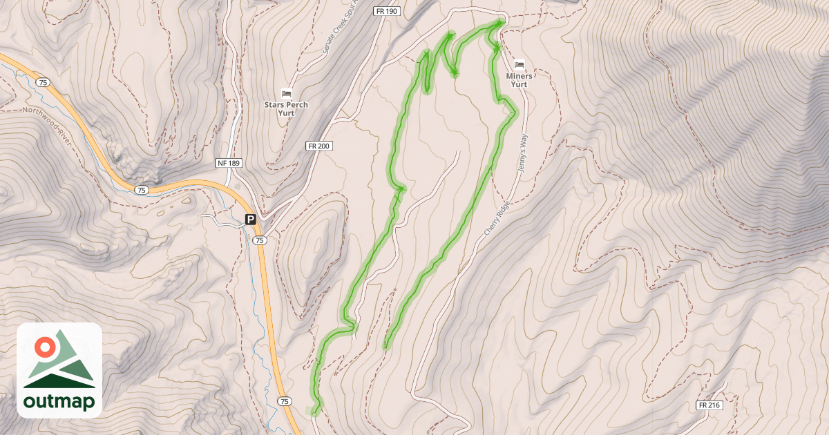 Map of Senate Meadows Loop
