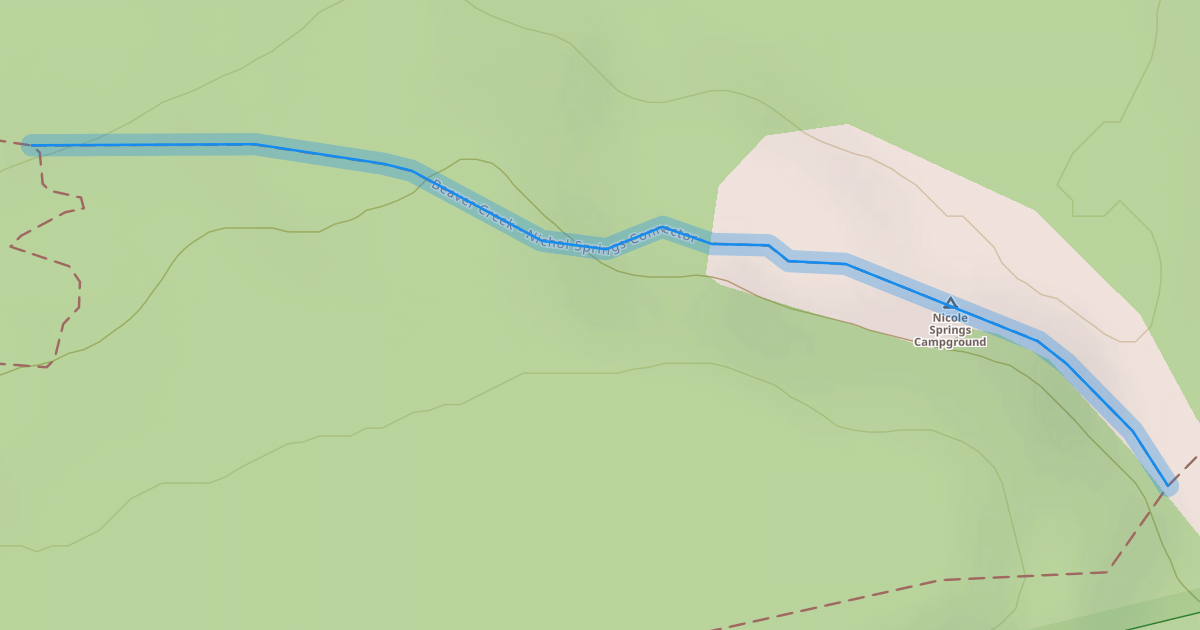 Map preview of Beaver Creek - Nichol Springs Connector