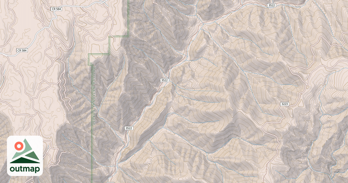 Map of North Fork Walla Walla Trail