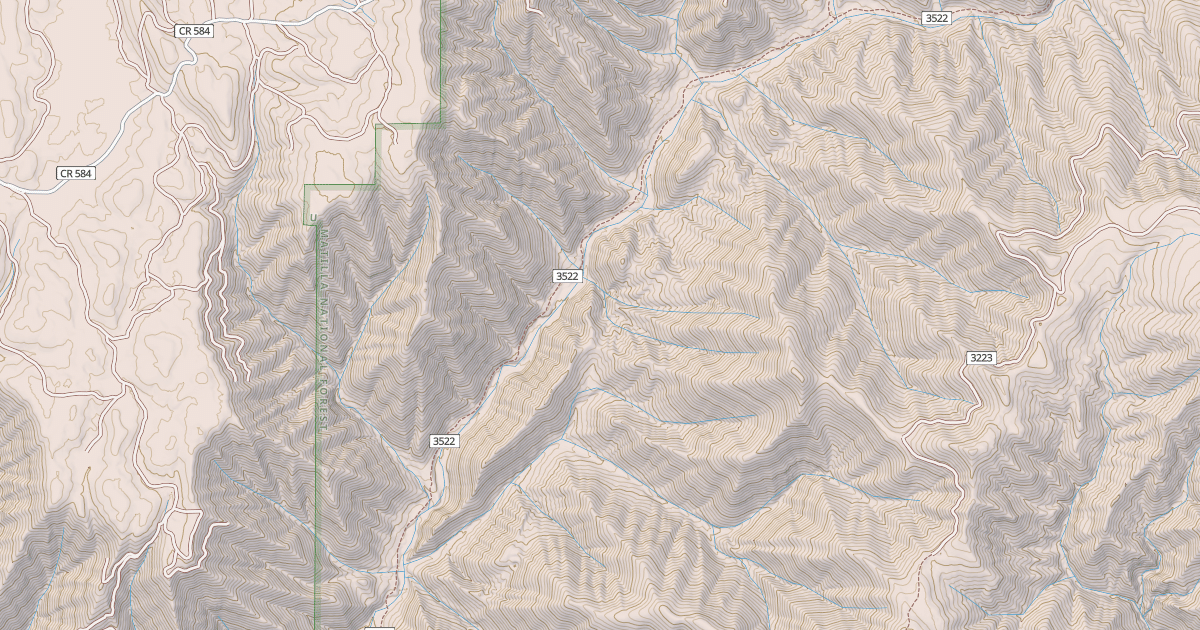 Map preview of North Fork Walla Walla Trail