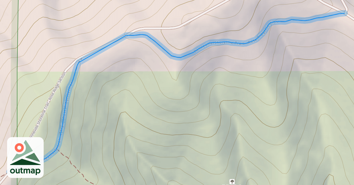 Map of Bonneville Shoreline Trail - Rose Ridge Section