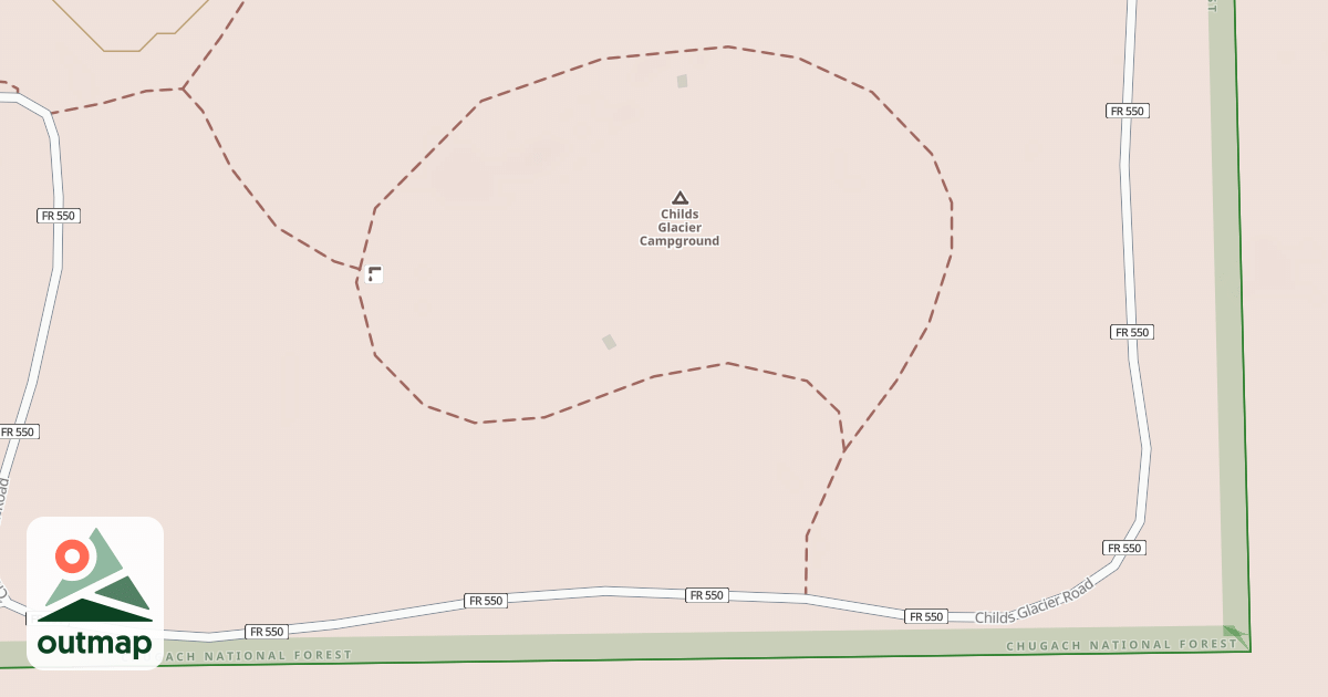Map of CHILDS GLACIER CAMPGROUND LOOP