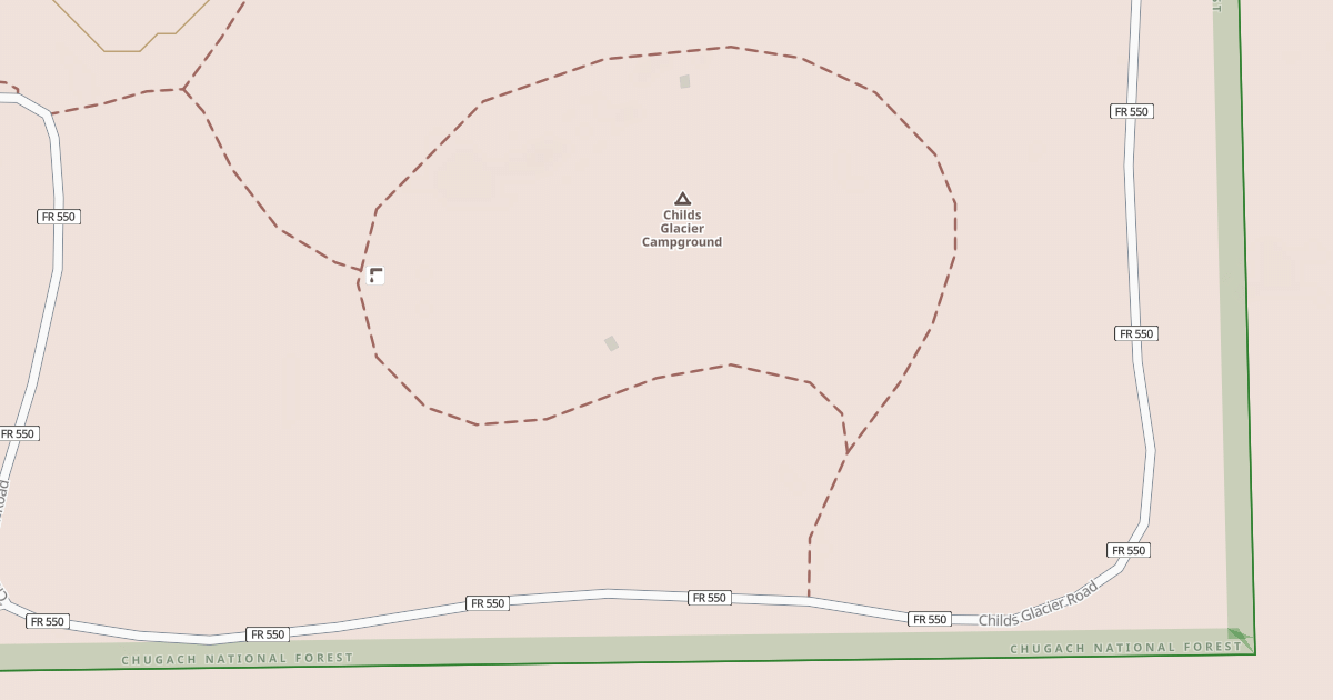 Map preview of CHILDS GLACIER CAMPGROUND LOOP