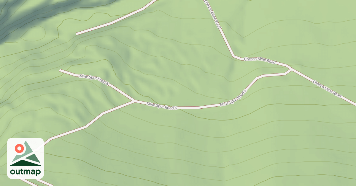 Map of MINE SPUR ROAD K